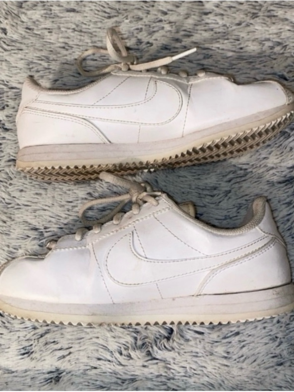 Nike Cortez Kids White Sneakers Youth Size 3.5
